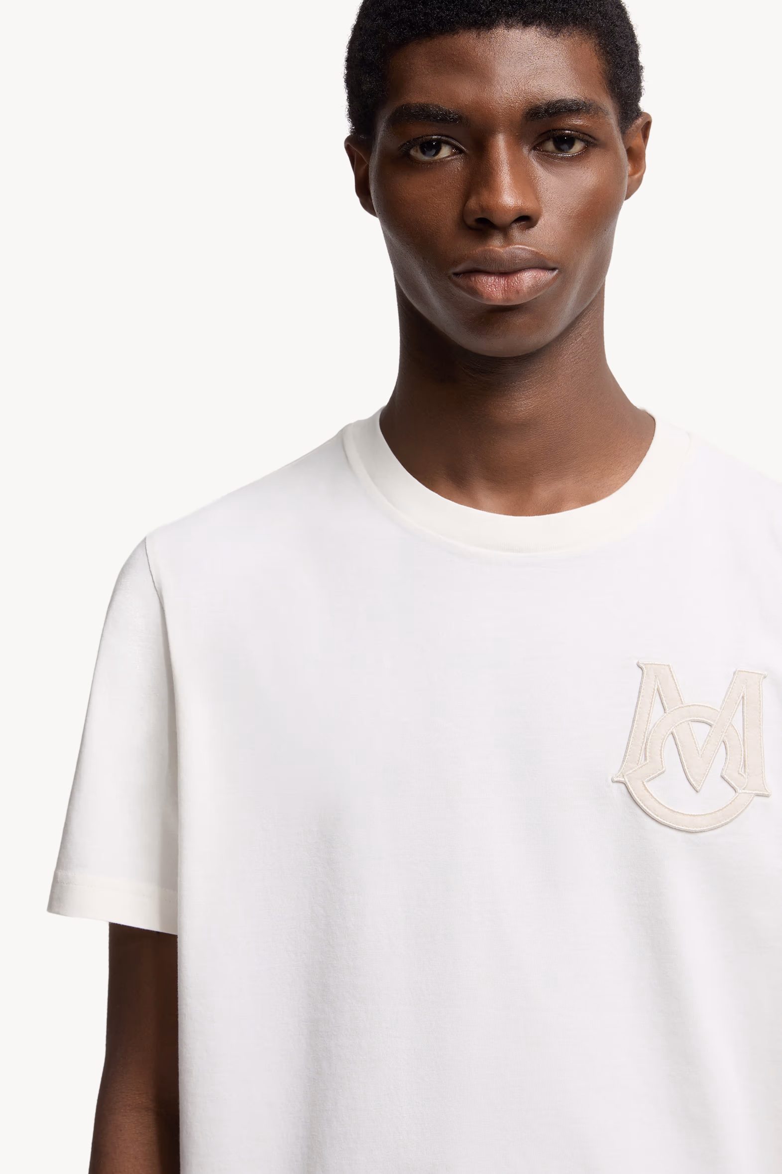 Monogram Cotton T-Shirt Men White Moncler 6